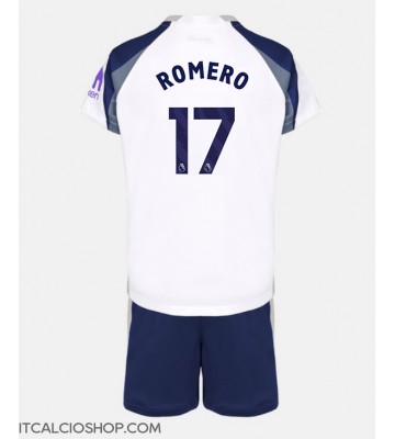 Tottenham Hotspur Cristian Romero #17 Prima Maglia Bambino 2025-26 Manica Corta (+ Pantaloni corti)